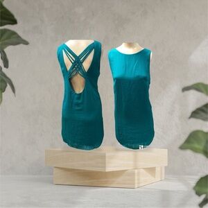 Toby, Woman,Dress,Blue,Sz M,Polyester,Mini,Sleeveless,back neckline.!